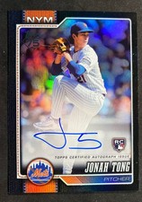 2026 Topps Flagship Real One Autographs Black Foil #4 Jonah Tong RC 05/10 Mets