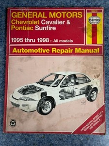 Automotive Repair Manual 1995-1998 Chevy Cavalier Pontiac Sunfire HAYNES 38016