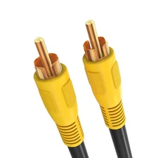 RCA Subwoofer Cable 3ft Digital Coaxial Audio/Video Male to Male for Home The...