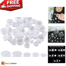 50PCS Plastic Salt and Pepper Shaker Stopper Replacement Plugs 3/8 to 3/4 Inch