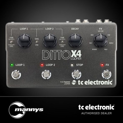TC Electronic Ditto X4 Dual Track Looper Pedal w/ 7 Loop FX ...