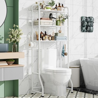 Simple Trending Over The Toilet Storage Rack Metal 3 Tier Bathroom Organizer