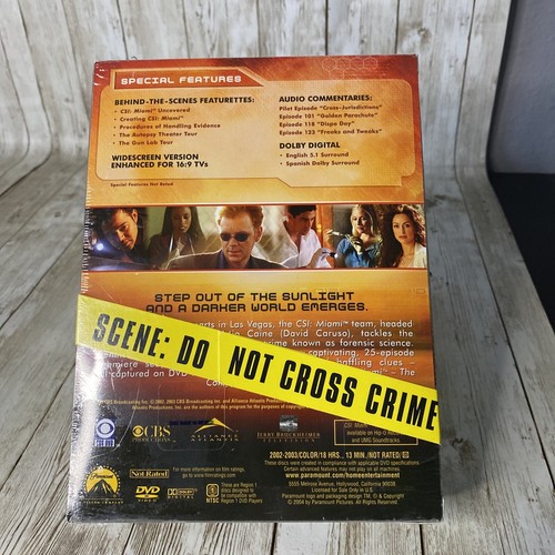 CSI: Miami - The Complete First Season (DVD, 2004, 7-Disc Set) New Sealed - Imagen 2 de 3