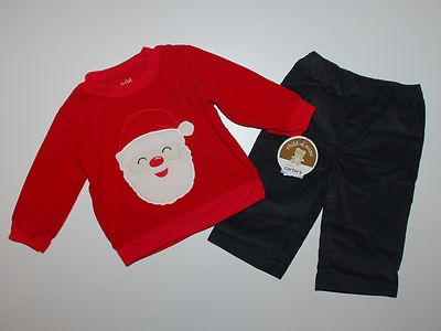 Fleecepullover +Hose USA 50-56 Pullover Fleece Carters Cord Weihnachtsmann Shirt
