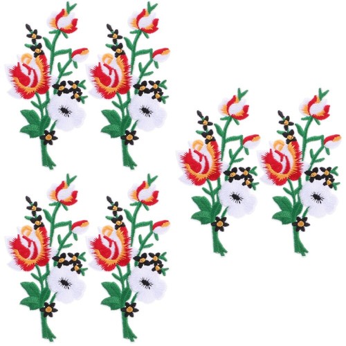 3 Pack Embroidered Decorative Patches Embroidery Flower Applique