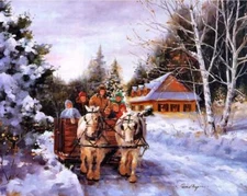 high quality oil painting Winter fun handpainted on canvas Home wall Decor Art