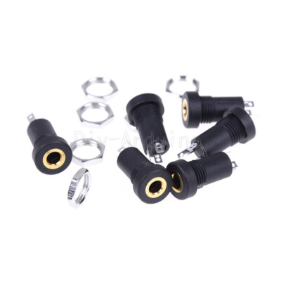 5PCS PJ-392A 3.5mm 3 Pole Audio Jack Socket Stereo Solder Panel Connector