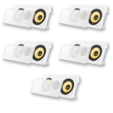 Acoustic Audio Hd6c Flush Mount Speakers Dual 6.5" Woofers In Wall 5 Pack