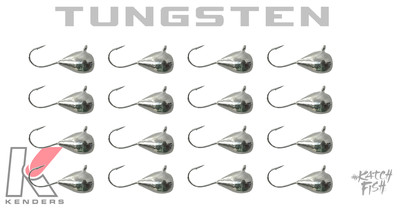 (16 Pack) Tungsten Jigs - SILVER Color - Crappie, Bluegills, Perch, Trout *DENSE
