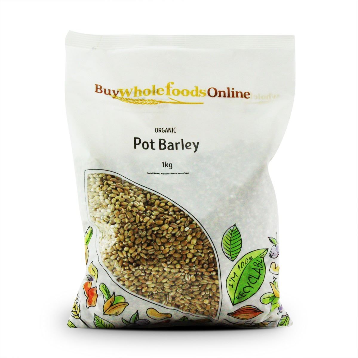 Organic Pot Barley 1kg | BWFO | Free UK Mainland P&P