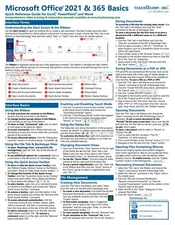 Microsoft Office 2021 & 365 Training Guide Quick Reference Page Cheat Sheet