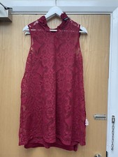 Women’s Sleeveless Red Midi Dress UK Size: 16