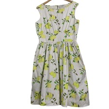 Kate Spade Lyric Lemon Print Dress Size 