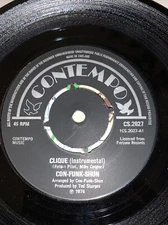CON-FUNK SHUN - CLIQUE ORG FUNK 45  VG+ 1974 