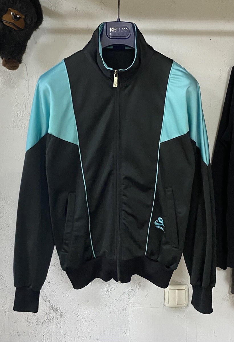 トップス 80s OLD NIKE 3tone track jacket Vtg Retro 80s 90s Nike Grey Tag Label Nylon Track Jacket