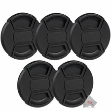5x 52mm Center Pinch Snap On Lens Cap Front Dust Cover for SLR Mirrorless Camera