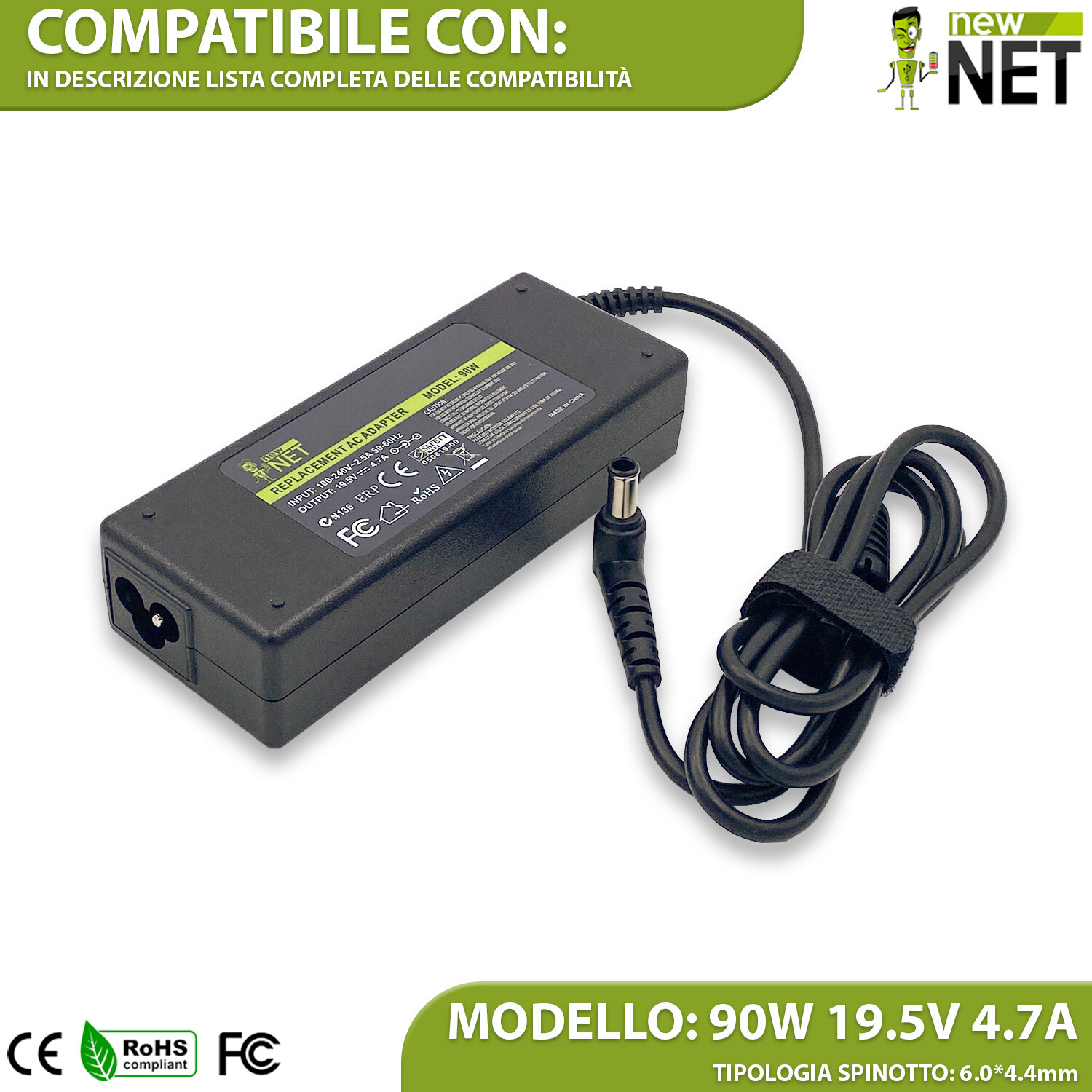 19,5V 4,7A 90W Alimentatore Caricabatterie Per Sony VAIO SVF PCG SVE - Foto 3