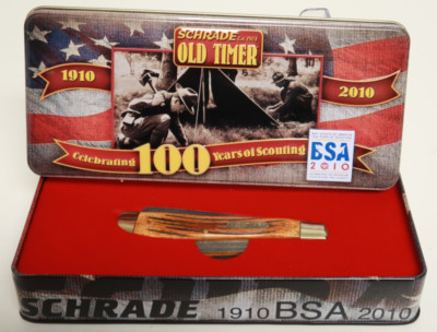 Schrade Old Timer Knife Celebrating 100 Years of Scouting BSA 2010 Boy Scouts