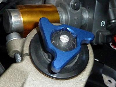 FORK PRE LOAD ADJUSTERS BLUE 14MM Kawasaki ZX10R ZZR1400 Z800 ZX6R