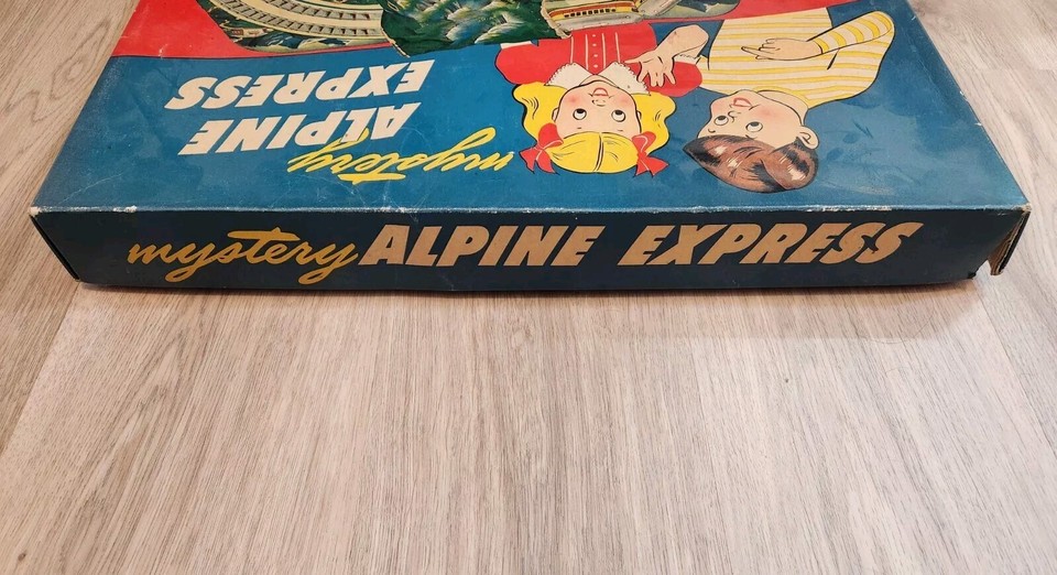 Vintage Automatic Toy Co MYSTERY ALPINE EXPRESS Wind Up Train Set w ...
