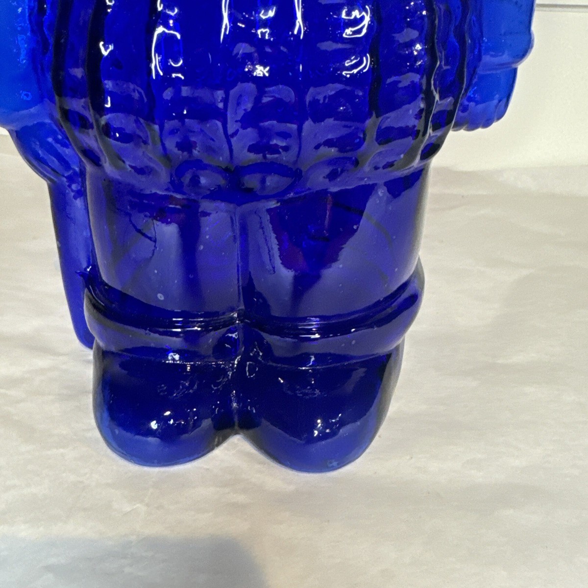 Mr. Peanut Cobalt Blue Glass Cookie Jar Planter
