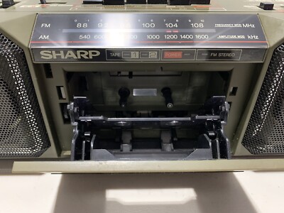 ラジオ・コンポ Sharp retro RARE OLD SCHOOL Vintage 80s SHARP WQ-T282 Stereo Twin Tape Boombox