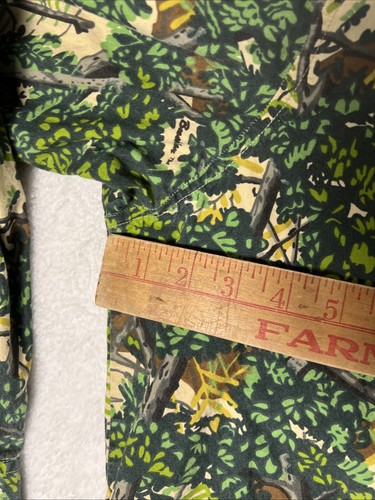 Vintage Bushlan Shirt Mens Long Sleeve Medium Camouflage Hunting Logo USA 80s - Picture 7 of 12