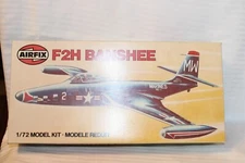 1/72 Scale Airfix, F2H Banshee Jet Airplane Model Kit, #904023 Kit Started