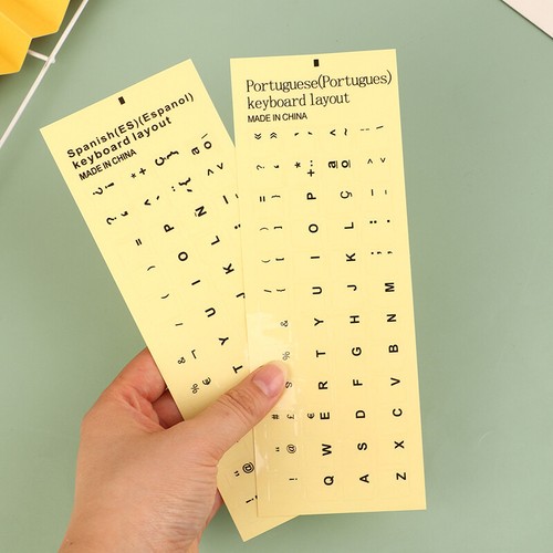 1Sheet Standard Spanish Portuguese Language Transparent Keyboard Stickers f - Picture 12 of 15
