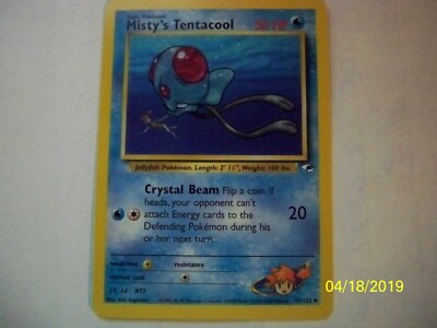 misty's tentacool pokemon card Mistys Tentacool Gym Heroes EX, 32/132 Pokemon Card main image 0