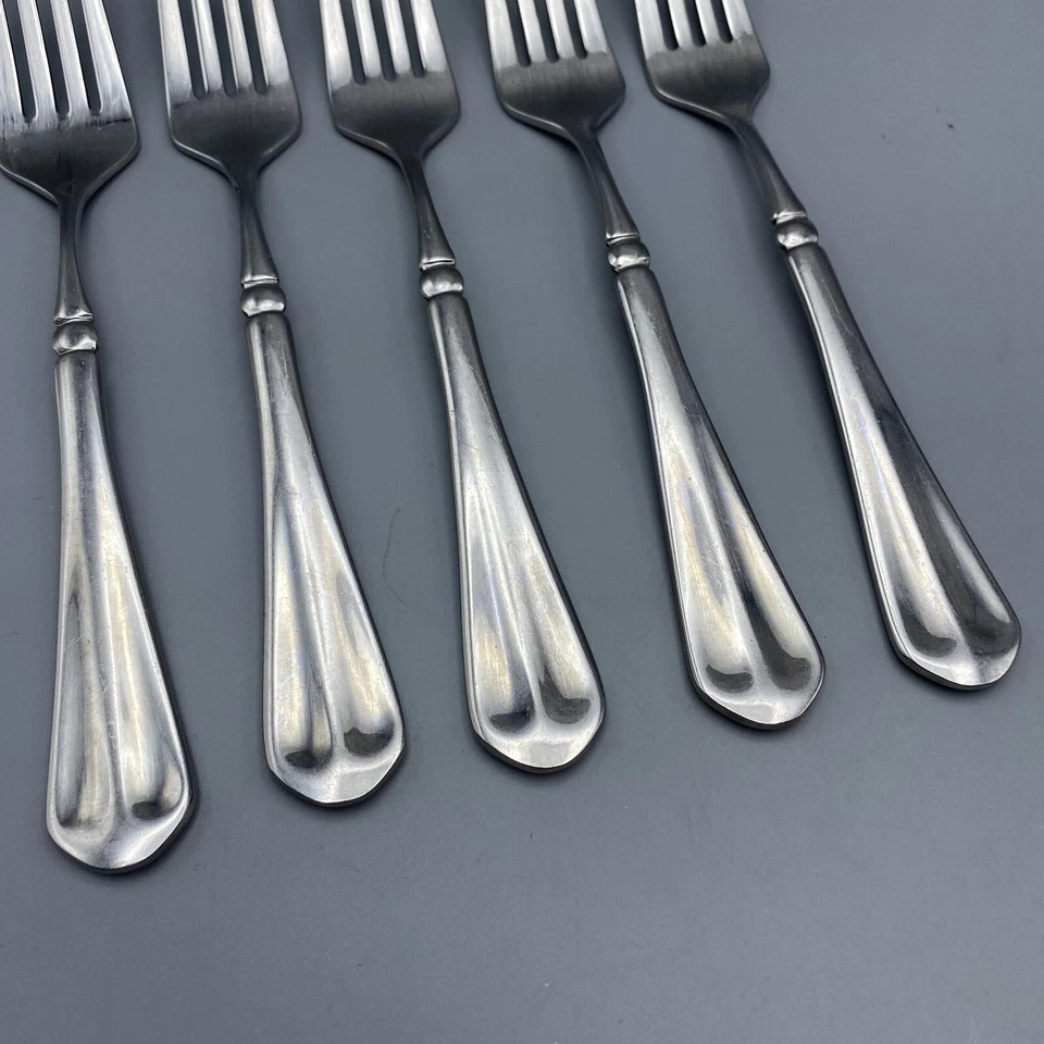 Tenedores de ensalada Mikasa French Countryside 5 piezas 7,25" acero inoxidable cubiertos repuesto Foto 3 de 4