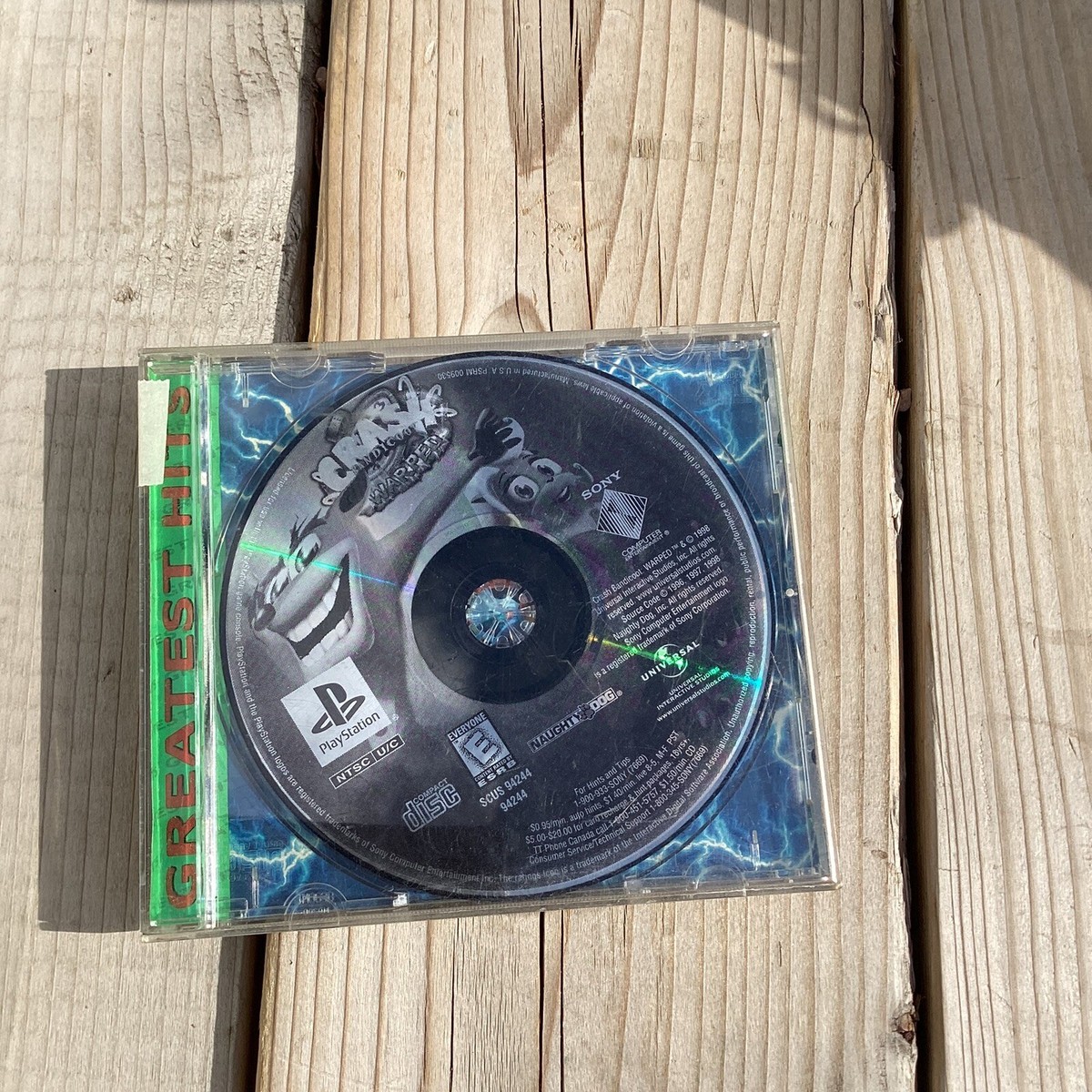 Crash Bandicoot Warped Sony PlayStation 1 PS1 Greatest Hits 