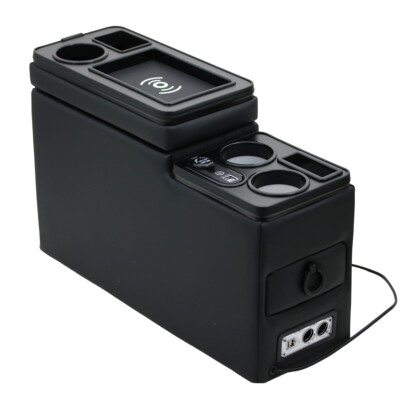 Black Edition USB Mittelkonsole für Mercedes Vito W639 Beleuchtung + Induktion