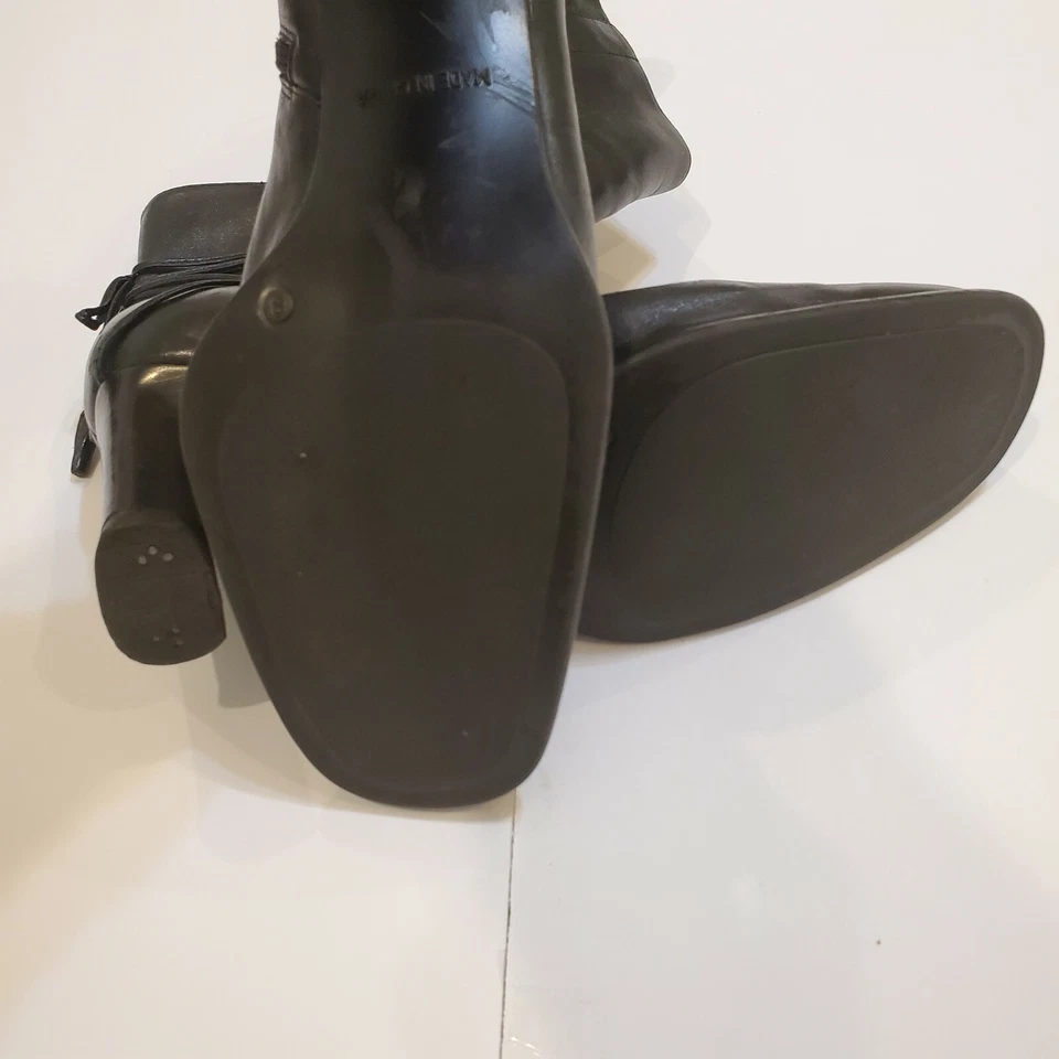 Botas Apostrophe de cuero negras con cremallera lateral al tobillo talla 8,0 M #566 Foto 4 de 4