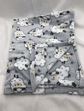 Parent's Choice Plush Baby Blanket Gray Sheep Lamb Unisex Security Lovey RN52469