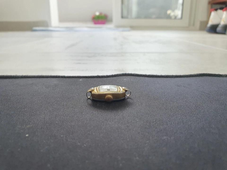 Reloj Alemán Chapado en Oro Glashütte 17 Rubis Vintage Raro para Piezas y Reparación Foto 3 de 4