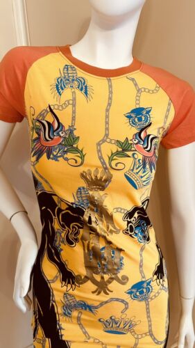 Christian Audigier t- shirt Shift Dress Tunic Size S Los Angeles Women's Top S - Picture 13 of 17