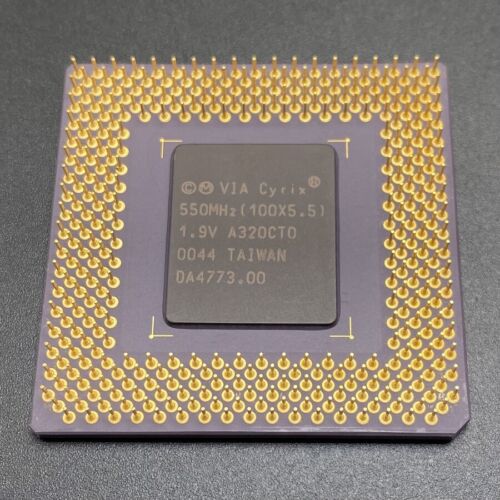 Procesador VIA Cyrix III-550 MHz CPU C3 X86 1,9 V Socket370 32 bits PGA370 poco común - Imagen 2 de 3