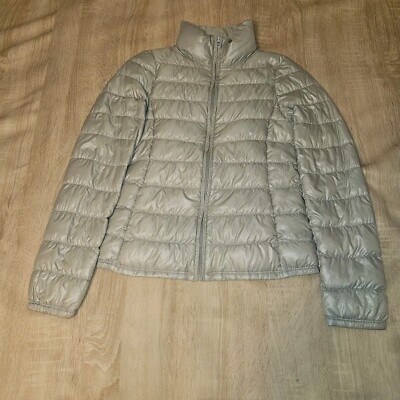 Premium Down Ultra Light Size Xs Womens Gray Puffer Coat Jacket