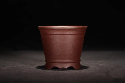 3in Chinese Yixing Zisha Natural Flower Pots, Collectible Handmade Bonsai Decor