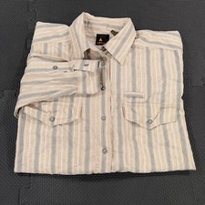 Vintage 80s Liz Sport Button Up Shirt Womens Medium Stripe Cotton Long Sleeve