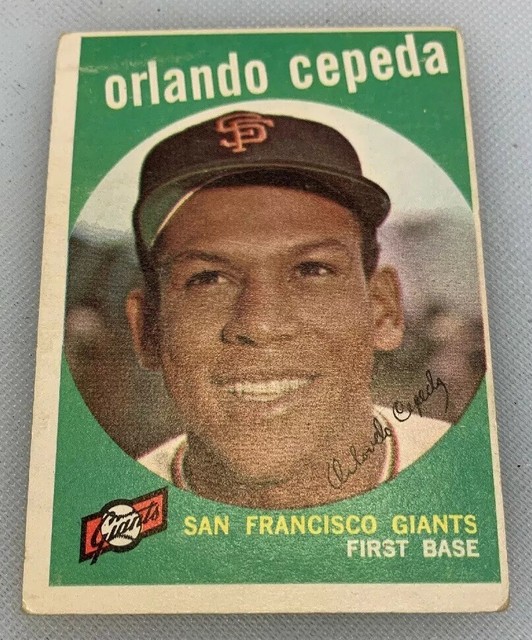 1959 Topps 390 Orlando Cepeda Baseball Card San Francisco Giants HOF