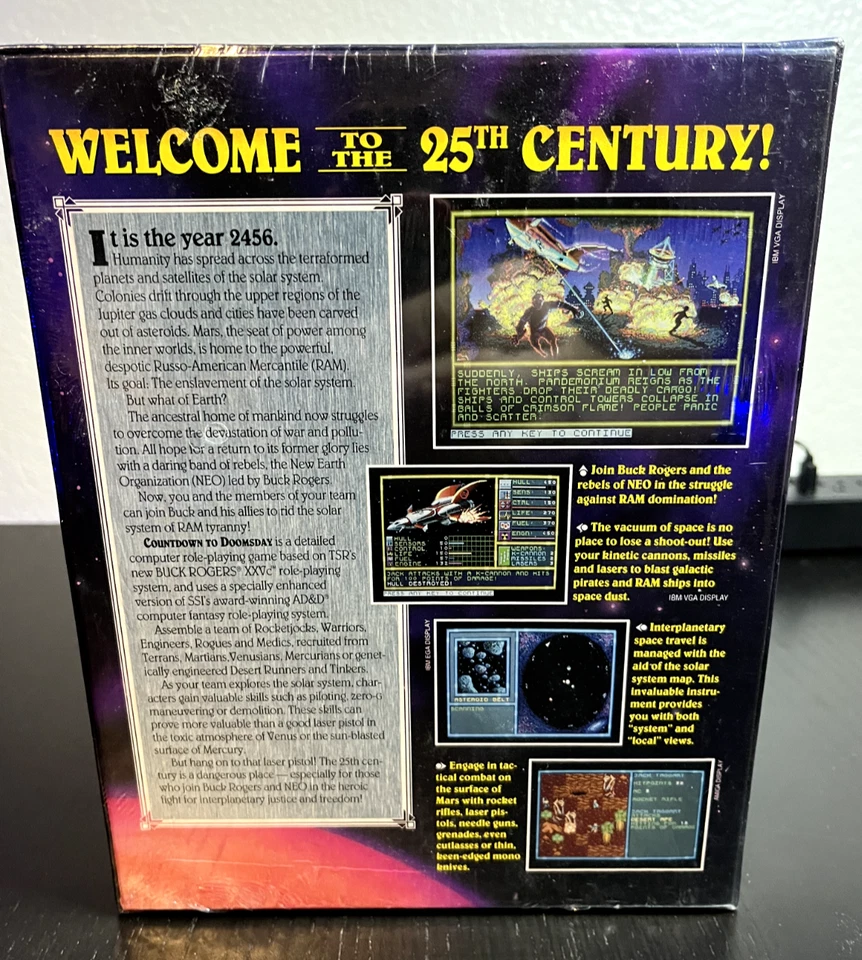 SSI Buck Rogers Countdown to Doomsday IBM PC Big Box New and Sealed - Image 2 of 4