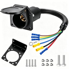 7 Way 7 Pin Trailer Plug Truck Side Wiring Harness Connector
