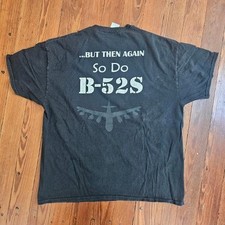 Vintage Boeing B-52 Bomber Joke Shirt Love Conquers All XL Gildan