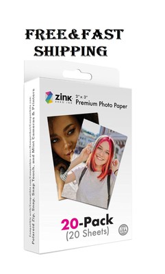 Zink 2''X3'' Premium Fotopapier (20er Pack) kompatibel mit Polaroid Snap, Snap Tou