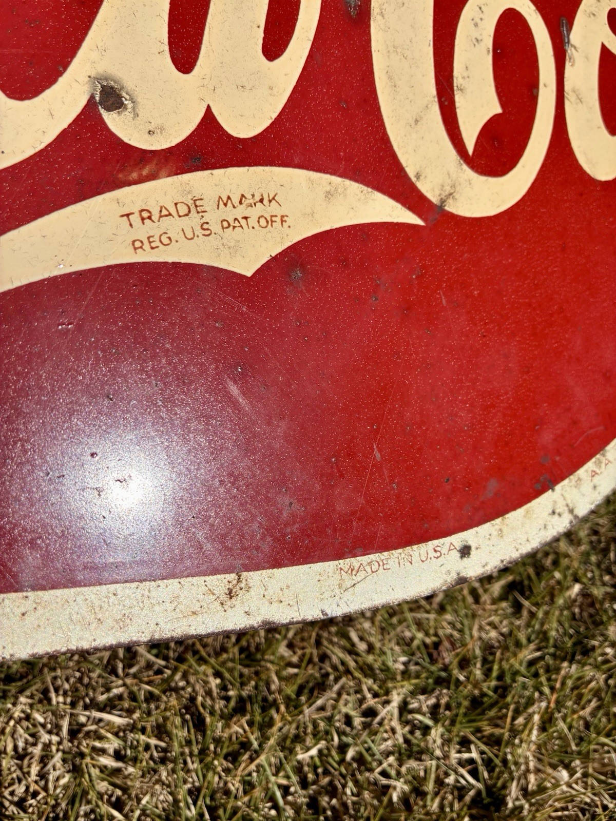 Coca-Cola 1938 Original Soda Advertising Sign Red/White Made in USA | eBay