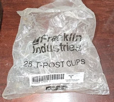 Franklin Industries T-Post Clips T Post Fasteners (17025) - Pack Of 25