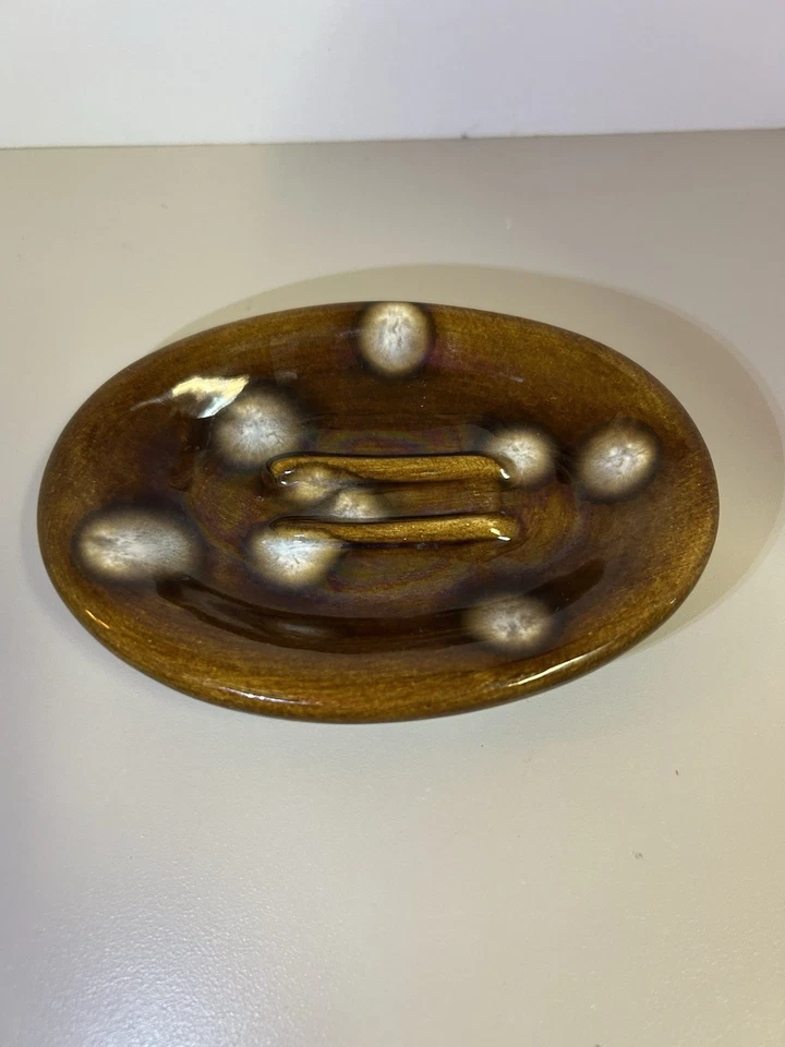 Hermosa jabonera cerámica hobby MCM de 5,25 X 3,75 pulgadas de colección Foto 2 de 4