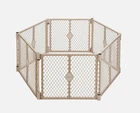 Superyard Baby Play Yard: Freestanding 6-Panel Baby Playpen - Indoor/Outdoor
